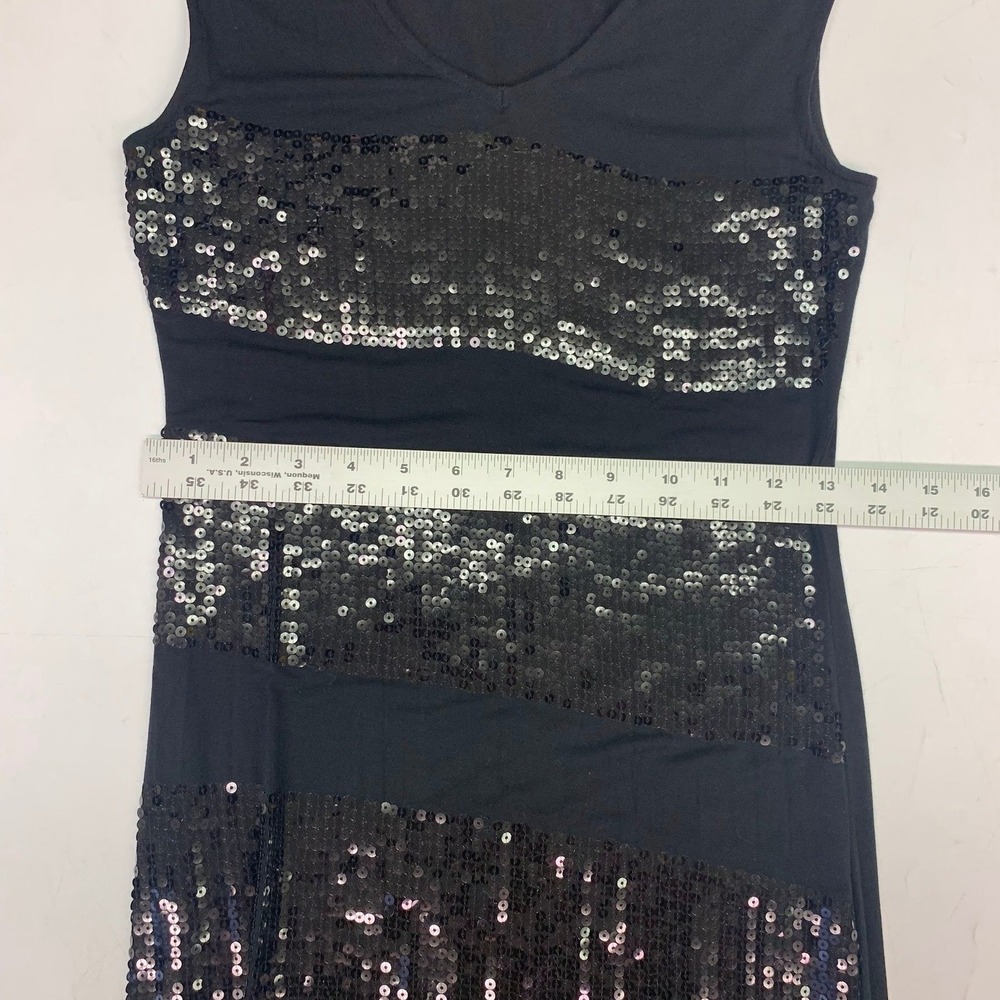 Tommy Bahama Sequin Striped Sleeveless V-Neck Maxi Dress Evening Gown Women SZ S - Picture 15 of 16